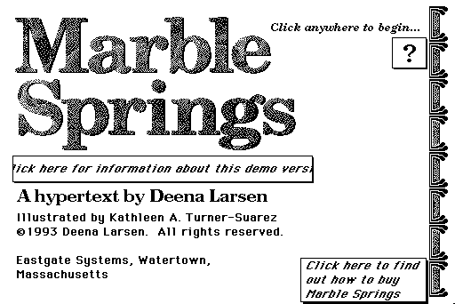 Opening screen of Marble Spring 1.0