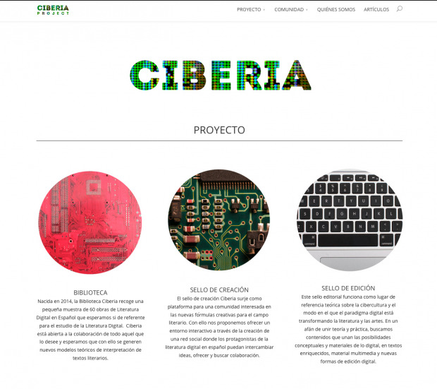 This is a screenshot of the Ciberia Project