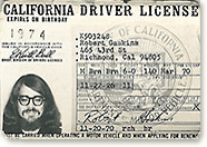 Robert Gaskins' Driver License in 1970 (Source: Author's Homepage)
