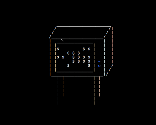 ASCII art of a tv