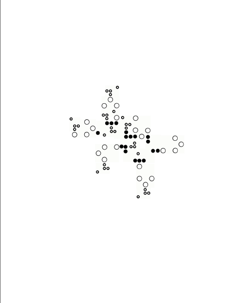 The form of absorbic acid, rendered in black braille code on a white background
