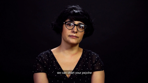 A screenshot of the poem with the subtitle "we can chart your psyche"
