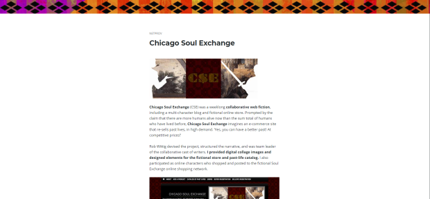 Chicago Soul webpage screenshot