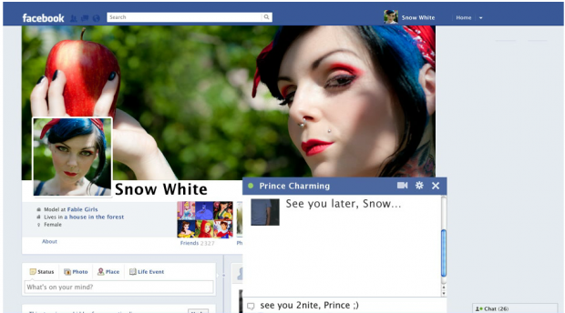 Screenshot from the retelling of Snow White in Fable Girls.