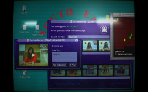 Interface showing clips of the woman being interviewed