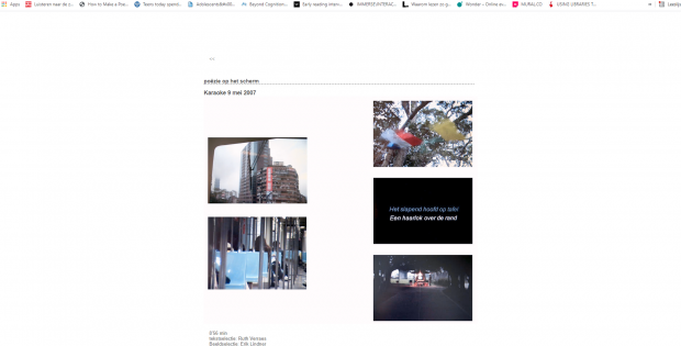 A webpage, primarily white, with a set of rectangular images placed in a grid formation with text.