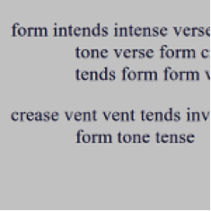 Blue text poem, grey background