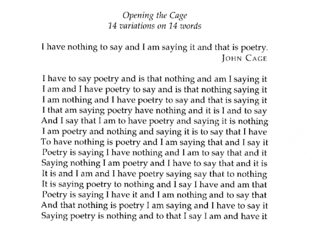 Opening the Cage by Edwin Morgan (Source: Barbosa, 1996: 137)
