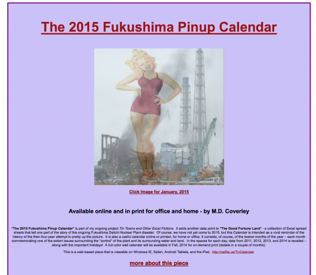 2015 Fukushima Pinup Calendar