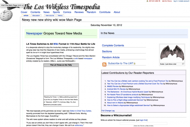 Los Wikiless Timespedia Homepage