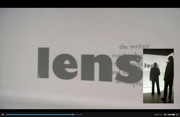 John Cayley lens (screenshot of documentation)