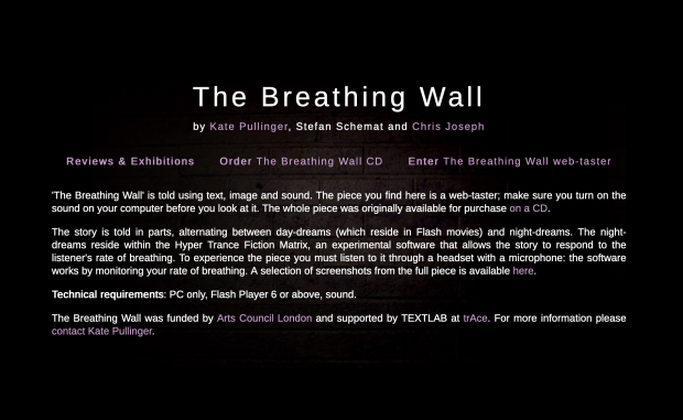 loading page for Breathing Wall