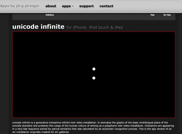Unicode Infinite (screenshot)