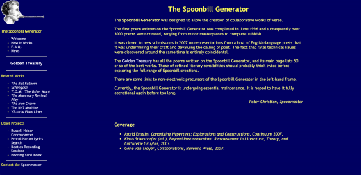 Screenshot of http://www.spoonbill.org/
